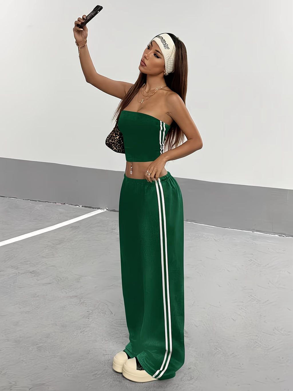 Ensemble haut à compression et pantalon long
