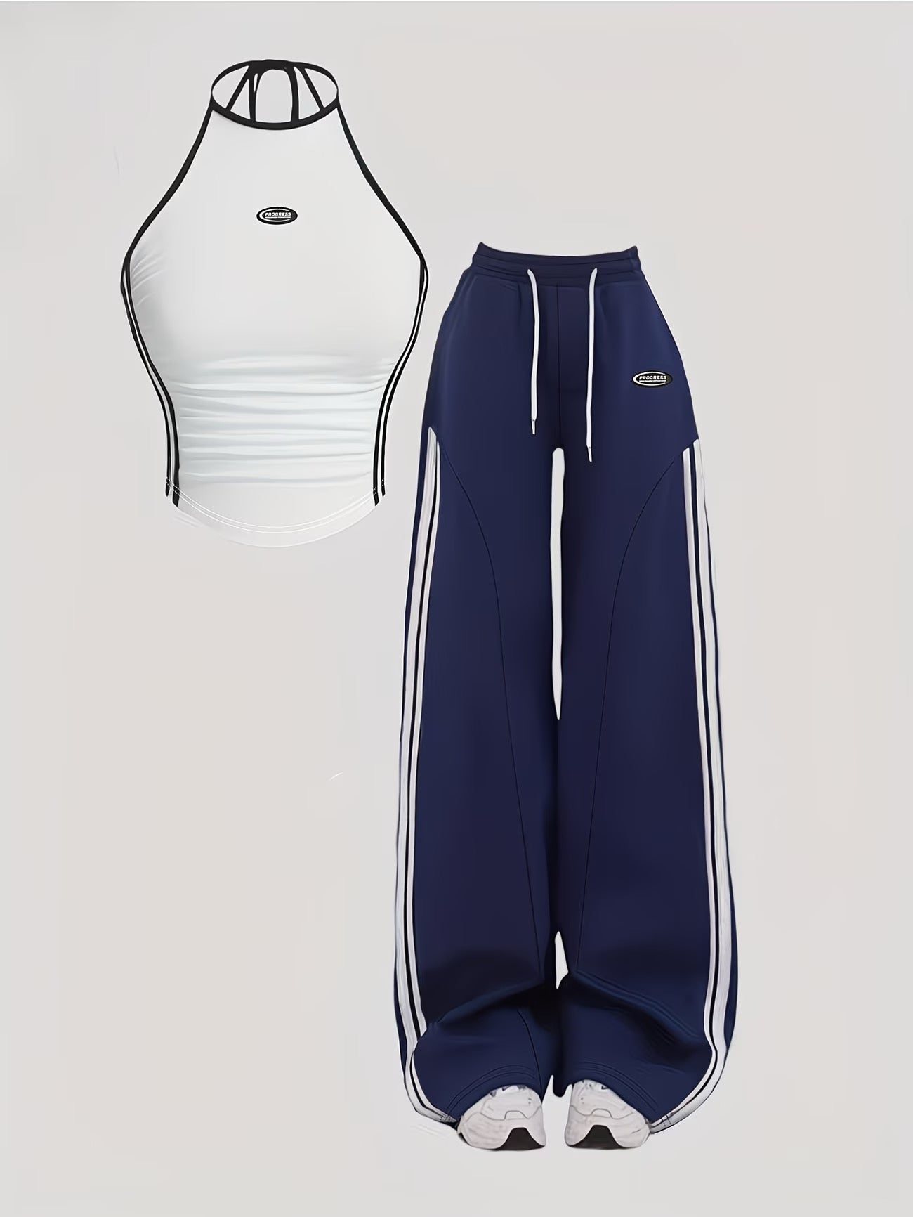 2er-Pack stylische, figurbetonte Damen-Tops