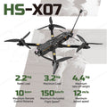 HS Airforce HS X07 7 Zoll Racing FPV mit Kamera Carbonfaser